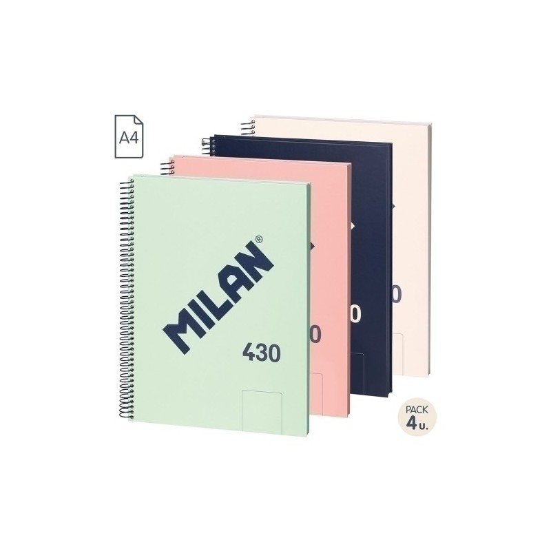 57141E80X4-BLOC MILAN 430 A4 80h LISO SURT. PACK 4 precio por 1 unidades