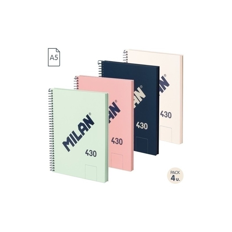 57151E80X4-BLOC MILAN 430 A5 80h LISO SURT. PACK 4 precio por 1 unidades