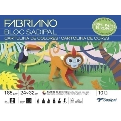 S0400002-BLOCK SADIPAL MANUAL. 10h. CART. COLORES precio por 1 unidades