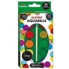 AQ000001-ACUARELAS ALPINO ESTUCHE de 12 precio por 1 unidades