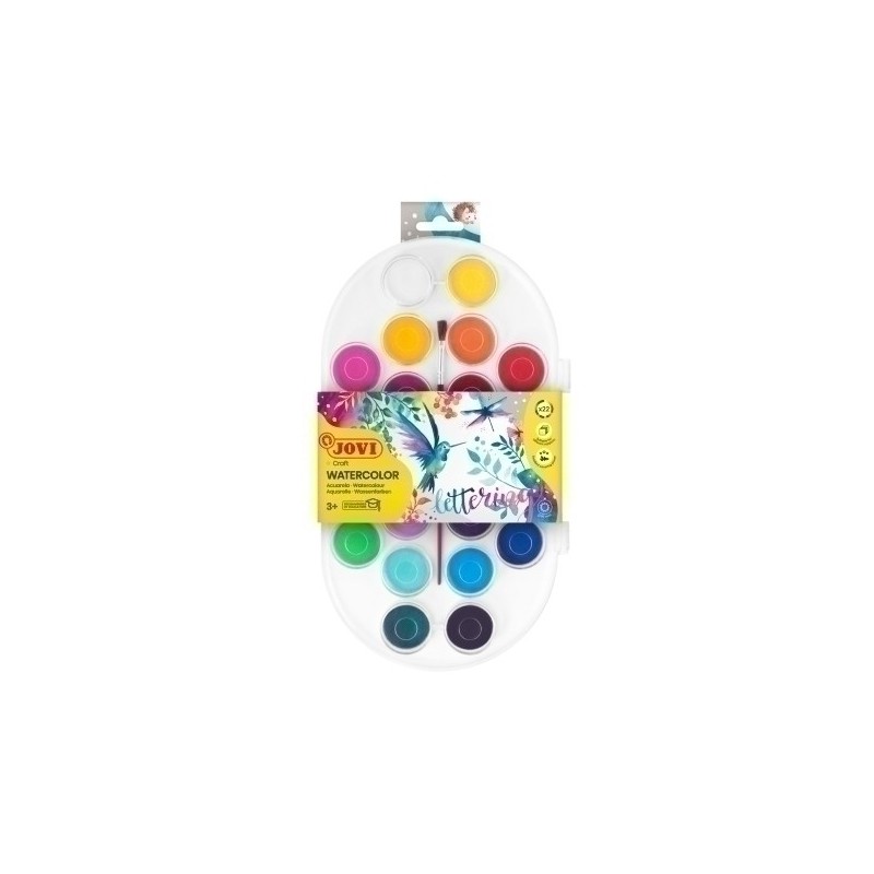 830/22-ACUARELAS JOVI 30 mm ESTUCHE de 22 precio por 5 unidades