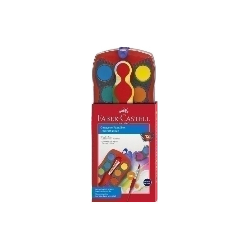 125030/125023-ACUARELAS FABER-CASTELL ESTUC. 12+BLANCO precio por 1 unidades