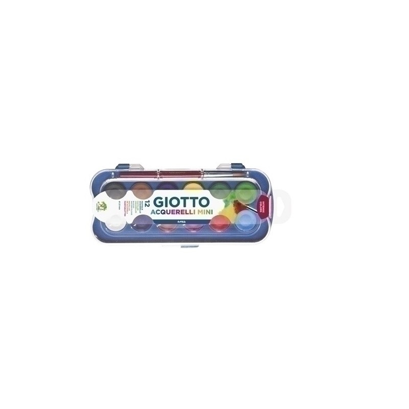 F352300-ACUARELAS GIOTTO MINI 23 mm EST.12 precio por 10 unidades