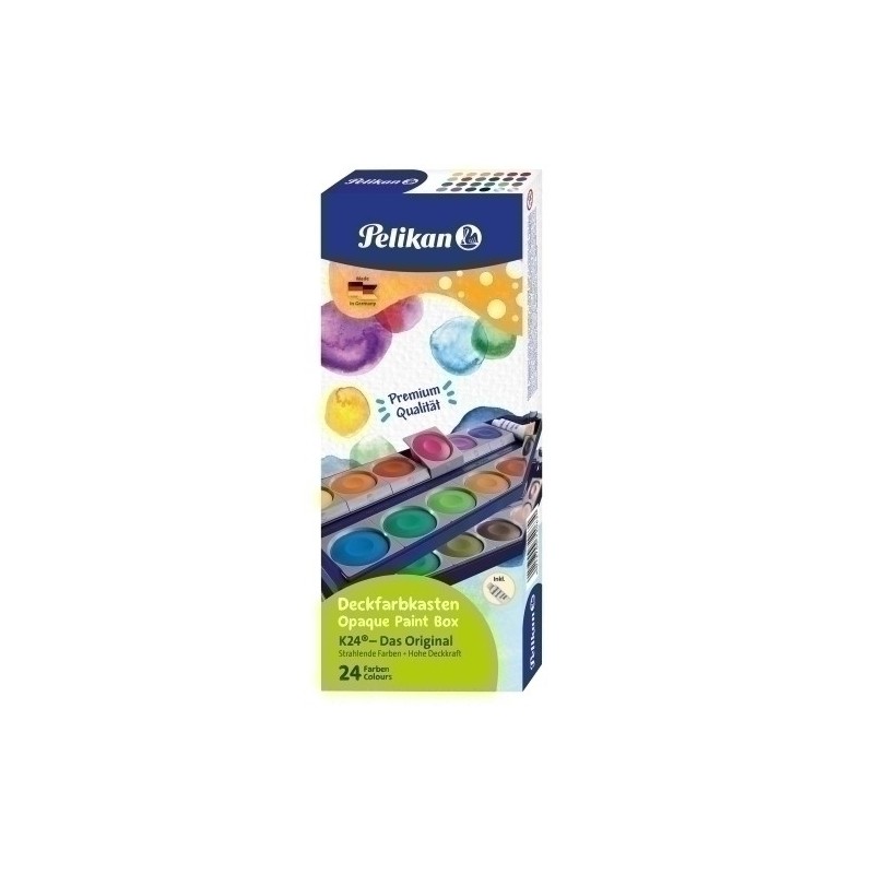 720631-ACUARELAS PELIKAN 735 ESTUCHE 24+BLANCO precio por 1 unidades