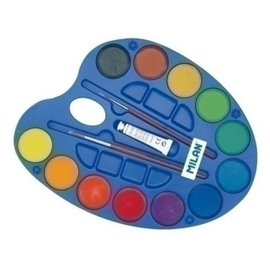 054412-ACUARELAS MILAN 45 mm PALETA de 12 precio por 6 unidades