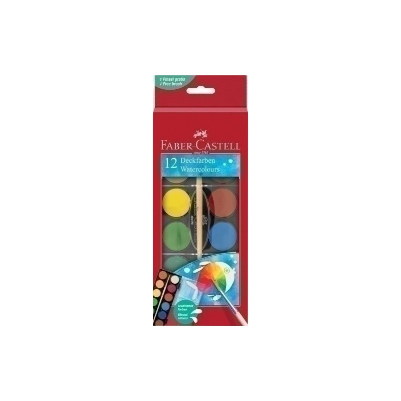 125018-ACUARELAS FABER-CASTELL ESTUCHE DE 12 precio por 1 unidades