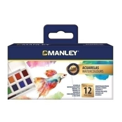 MAQ00012-ACUARELAS MANLEY SET de 12 precio por 1 unidades