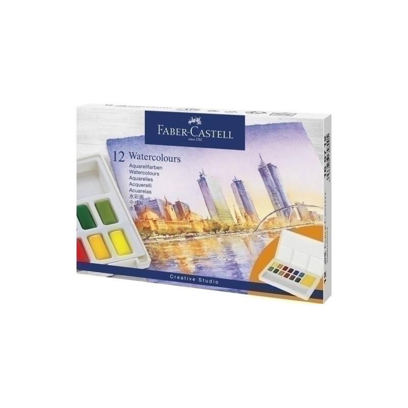 169712-ACUARELAS FABER-CASTELL CREATIVE EST/12 precio por 1 unidades