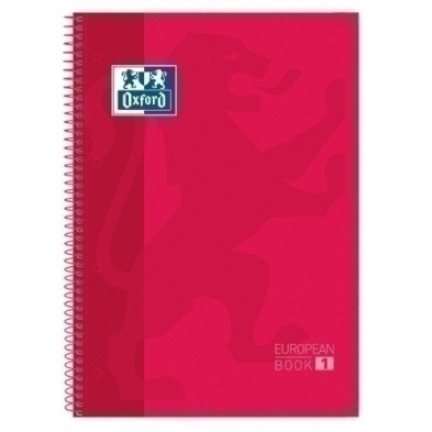 100430198-BLOCK OXF. EU.BOOK 1 A4 80h CD.5 ROJO precio por 5 unidades