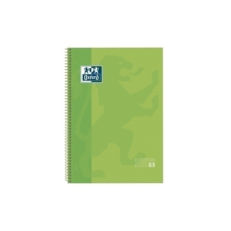 100430199-BLOCK OXF. EU.BOOK 1 A4 80h CD.5 VERDE F precio por 5 unidades