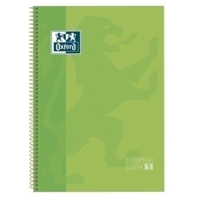 100430199-BLOCK OXF. EU.BOOK 1 A4 80h CD.5 VERDE F precio por 5 unidades
