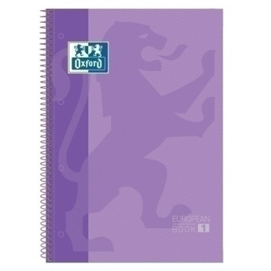 100430201-BLOCK OXF. EU.BOOK 1 A4 80h CD.5 LILA precio por 5 unidades
