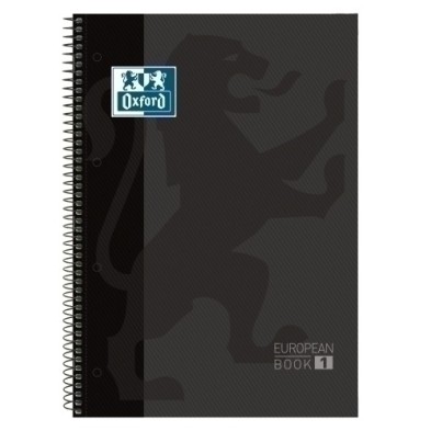 100430269-BLOCK OXF. EU.BOOK 1 A4 80h CD.5 NEGRO precio por 5 unidades