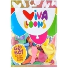 16309/7D-GLOBO VIVALLOONS COLORES B/100 precio por 1 unidades