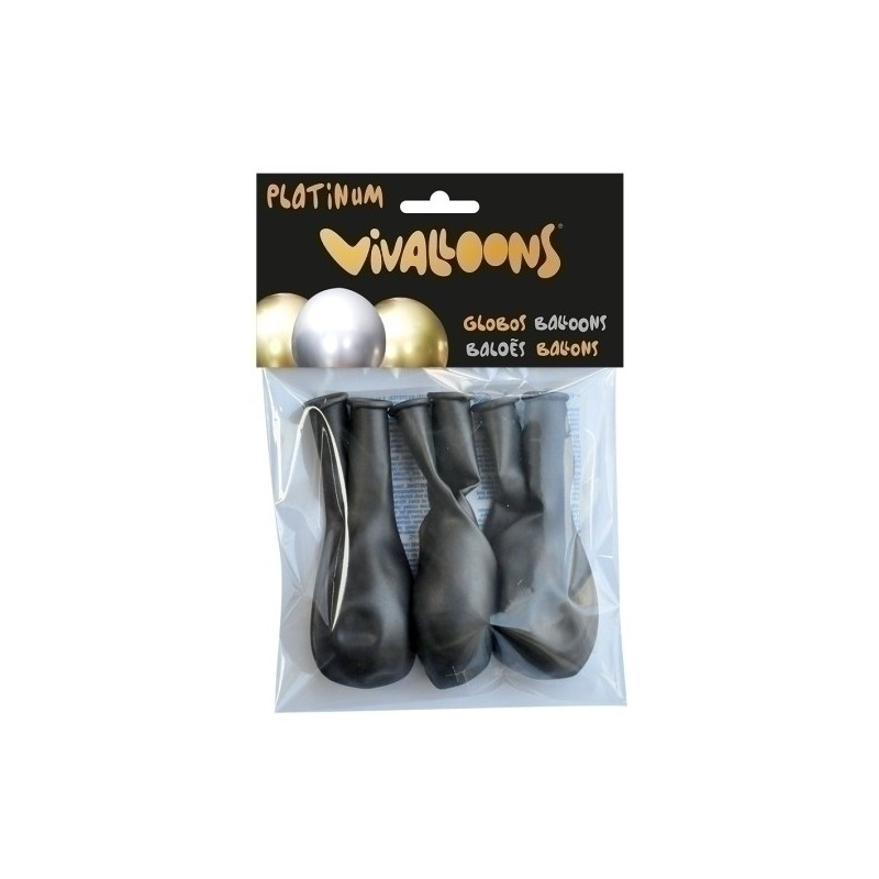26319-GLOBO PLATINUM ANTRACITA BOLSA DE 6 precio por 1 unidades