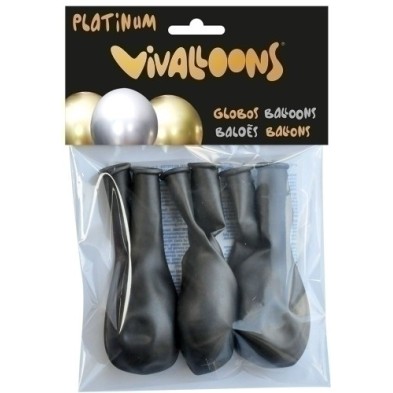 26319-GLOBO PLATINUM ANTRACITA BOLSA DE 6 precio por 1 unidades