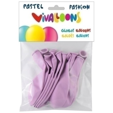 26331-GLOBO  PASTEL LILA CLARO BOLSA DE 10 precio por 1 unidades