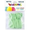 26334-GLOBO  PASTEL VERDE CLARO BOLSA DE 10 precio por 1 unidades