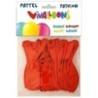 26005-GLOBO FASHION PASTEL ROJO BOLSA 20 precio por 1 unidades