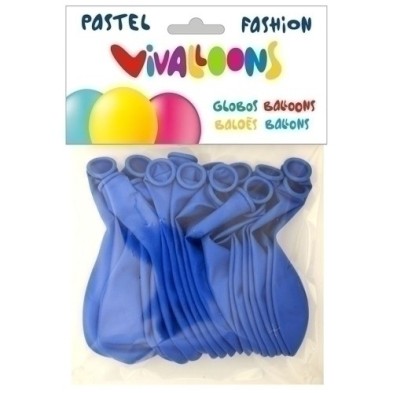 26010-GLOBO FASHION PASTEL AZUL MEDIO BOLSA 20 precio por 1 unidades