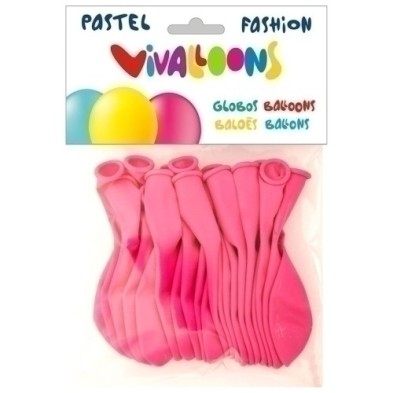 26014-GLOBO FASHION PASTEL FUCSIA BOLSA 20 precio por 1 unidades