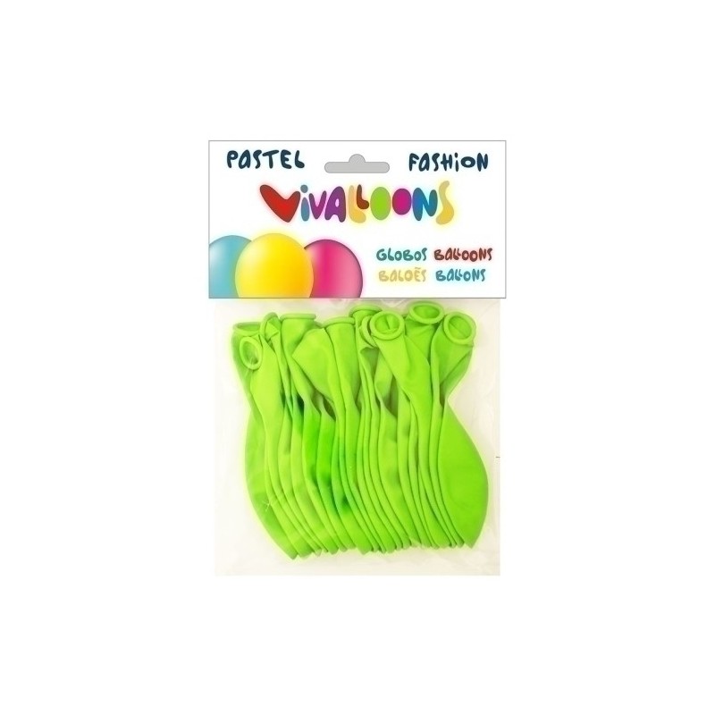26016-GLOBO FASHION PASTEL VERPISTACHO B. 20 precio por 1 unidades