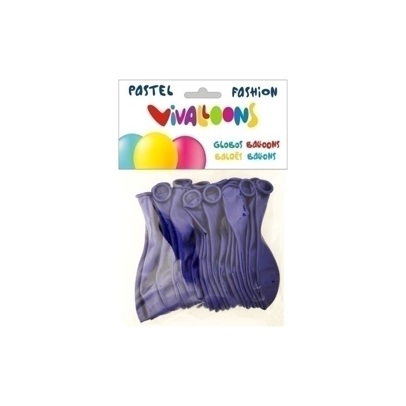 26020-GLOBO FASHION PASTEL AZUL MARINO B. 20 precio por 1 unidades