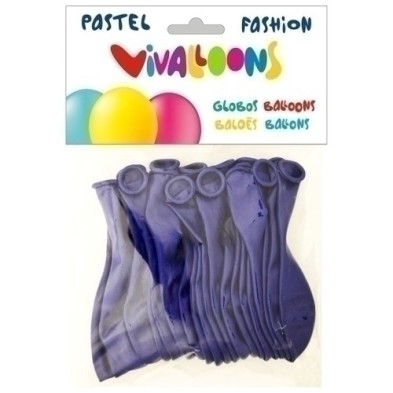 26020-GLOBO FASHION PASTEL AZUL MARINO B. 20 precio por 1 unidades
