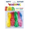 26031-GLOBO FELIZ CUMPLEAÑOS BOLSA DE 8 precio por 1 unidades