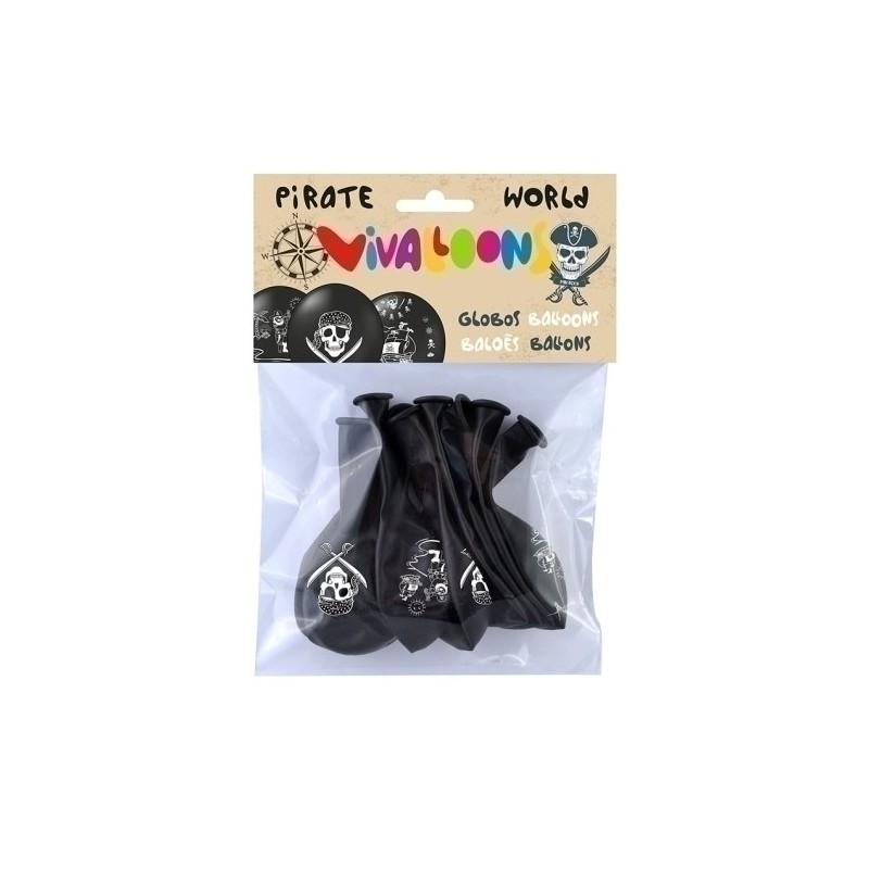 26180-GLOBO PIRATAS BOLSA DE 8 precio por 1 unidades