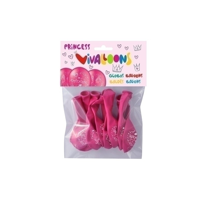 26185-GLOBO PRINCESAS BOLSA DE 8 precio por 1 unidades