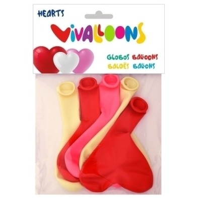 26073-GLOBOS CORAZON BOLSA DE 5 precio por 1 unidades