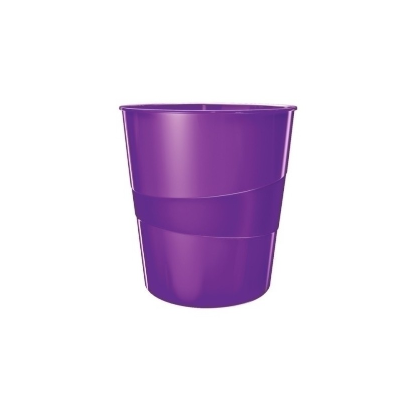 52781062-PAPELERA PLASTICO LEITZ WOW 15L VIOLETA precio por 1 unidades