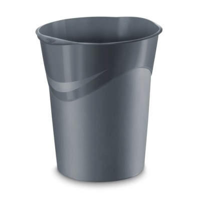 1002801061-PAPELERA PLAST. CERRADA CEP GLOSS GRIS precio por 1 unidades