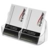 70401-PORTATARJETAS SOBREM. CRISTAL 2 COMPART. precio por 1 unidades