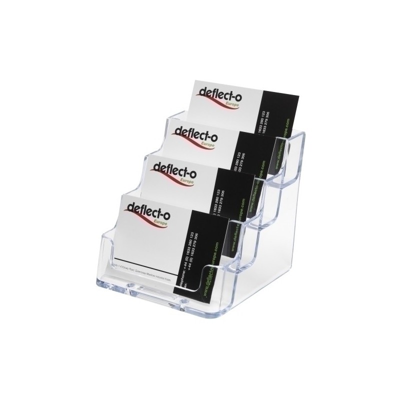 70841-PORTATARJETAS SOBREM. CRISTAL 4 COMPART. precio por 1 unidades