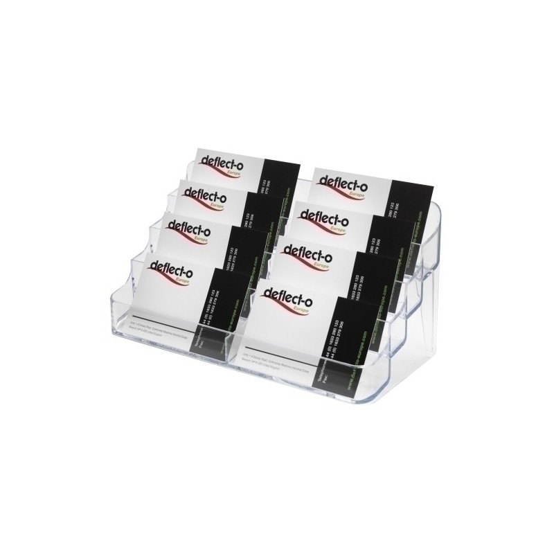 70801-PORTATARJETAS SOBREM. CRISTAL 8 COMPART. precio por 1 unidades