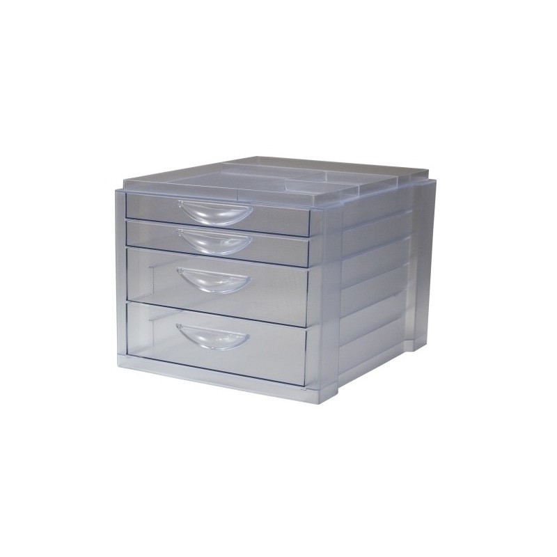MO4TRA-MODULO OLEF 4 CAJONES CRISTAL/CRISTAL precio por 1 unidades