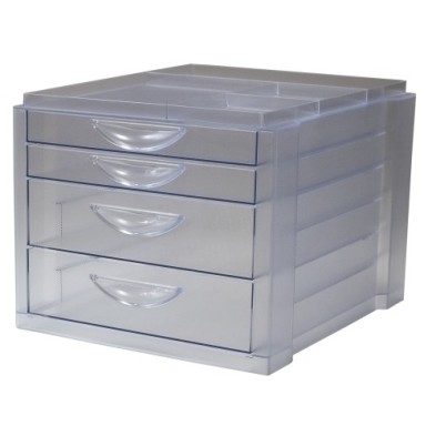 MO4TRA-MODULO OLEF 4 CAJONES CRISTAL/CRISTAL precio por 1 unidades