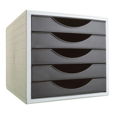 4005 NE-MODULO 5 CAJONES GRIS/NEGRO precio por 1 unidades