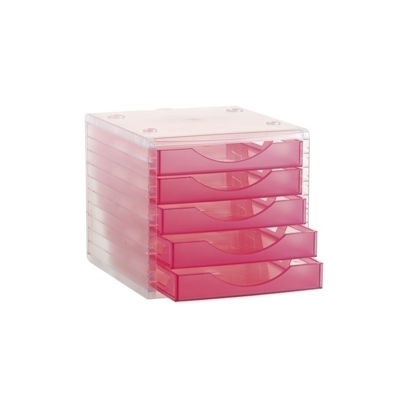 4005 FC TL-MODULO 5 CAJONES CRISTAL/FUCSIA precio por 1 unidades