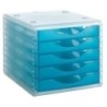 4005 LG TL-MODULO 5 CAJONES CRISTAL/AZUL precio por 1 unidades