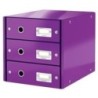 60480062-MODULO 3 CAJONES LEITZ  VIOLETA precio por 1 unidades