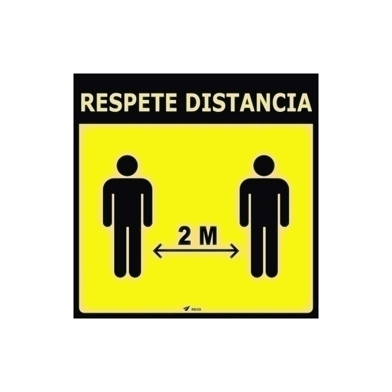 RD25-VINILO PARED 25x25 RESPETE DISTANCIA precio por 1 unidades