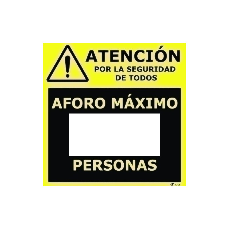 AF25-VINILO PARED 25x25 ROTULABLE AFORO MAXIM precio por 1 unidades