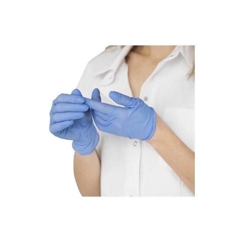 G.NITR. M-8-GUANTE NITRILO EXAMEN AZUL (M-8) C/100 precio por 1 unidades