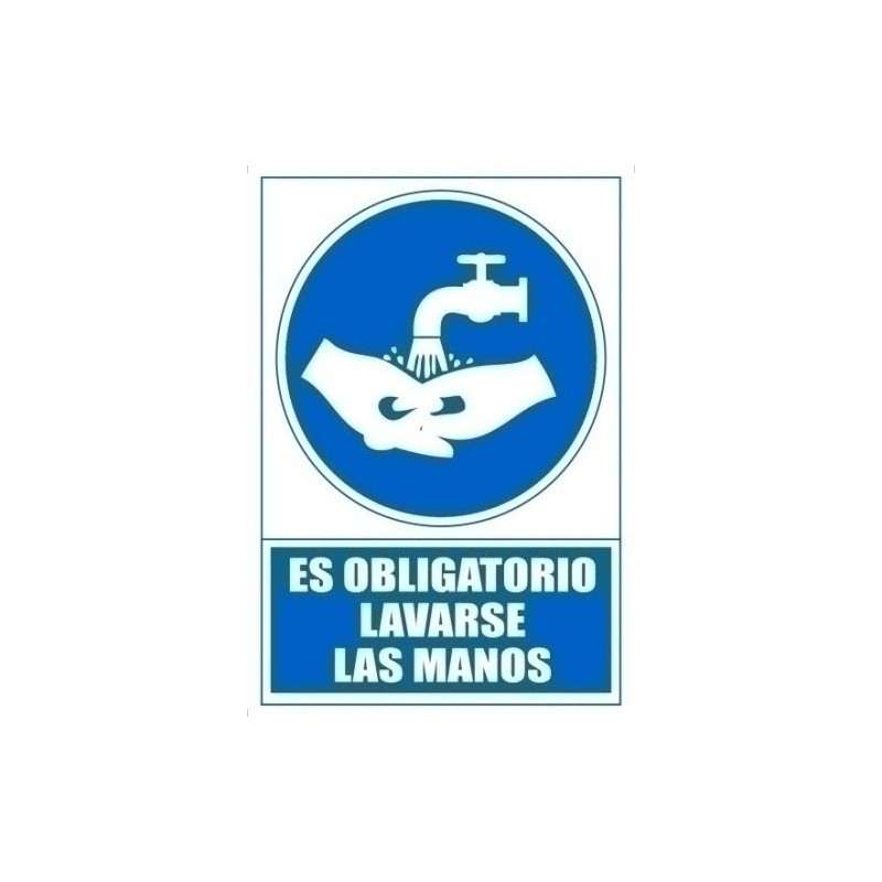 6173-13 AZ-SEÑAL ES OBLIGATORIO LAVARSE MANOS precio por 1 unidades