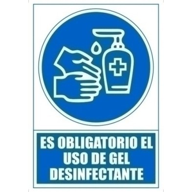 6173-14 AZ-SEÑAL ES OBLIGATORIO USO GEL DESINFEC. precio por 1 unidades