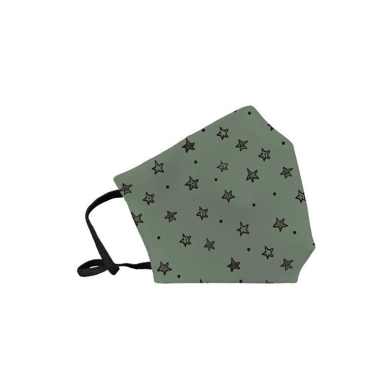 101ESKAS-MASCARILLA REUT. PEQ. ESTRELLAS KAKI precio por 1 unidades