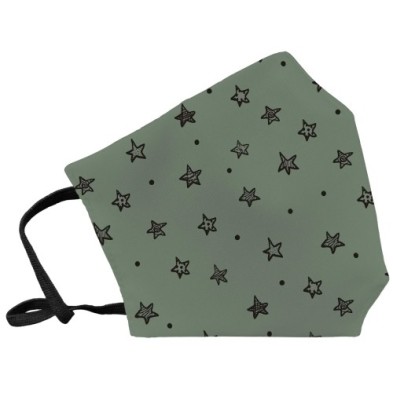 101ESKAS-MASCARILLA REUT. PEQ. ESTRELLAS KAKI precio por 1 unidades